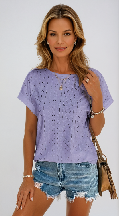 Riza | Relaxed Eyelet Blouse