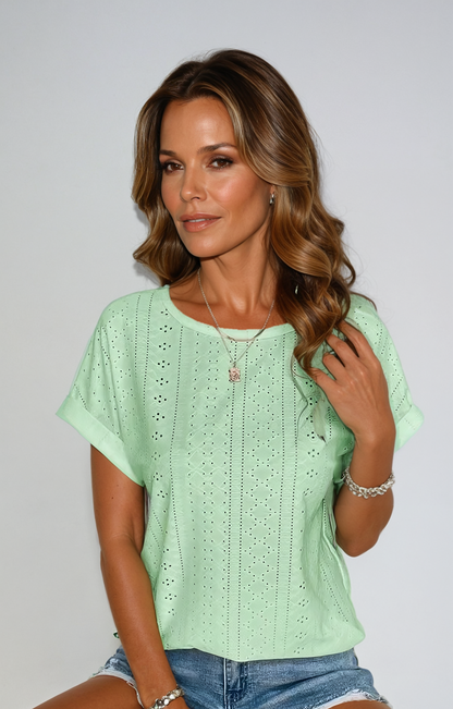Riza | Relaxed Eyelet Blouse