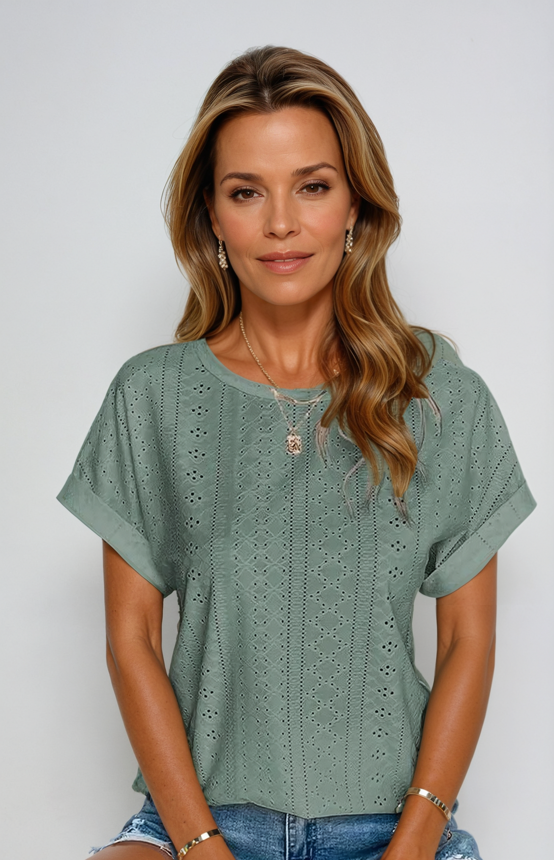 Riza | Relaxed Eyelet Blouse